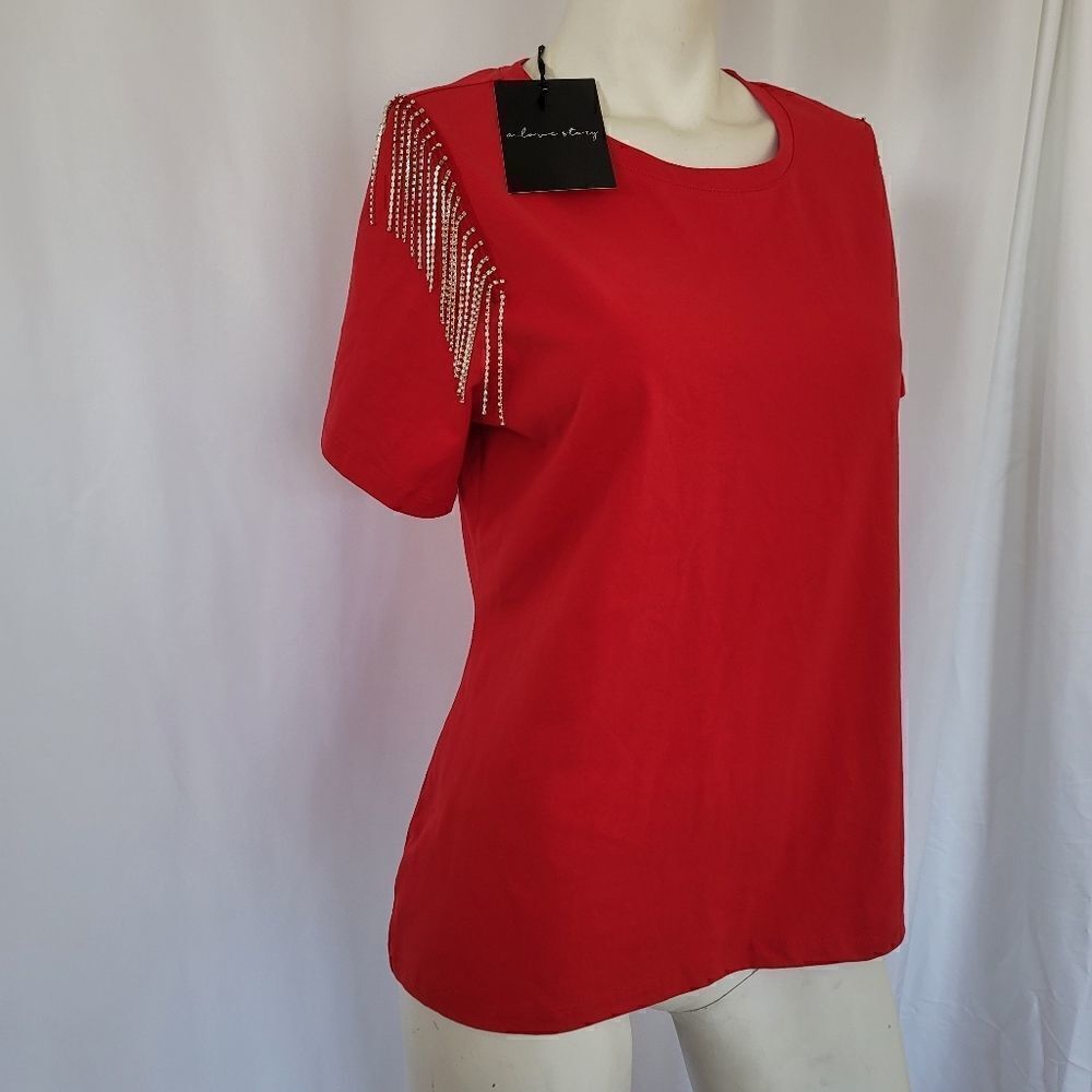 A love story red Top - Picture 6 of 14